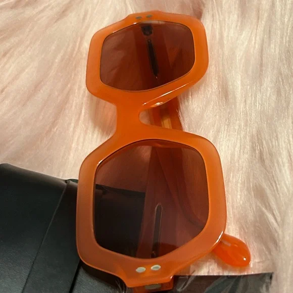 ISABEL MARANT Orange Geometric Black Brown Sunglasses Avant Garde Boho Beachy s_wp_6816be6a9f034c8481172e58.webp main image 3